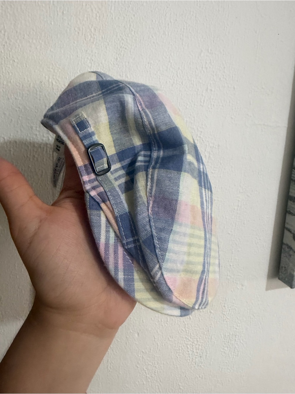 Plaid Pastel Cotton Newsboy Cap - Blue, Pink, Yellow from Janie & Jack